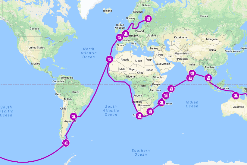 Кругосветное путешествие австралия. Маршрут кругосветного путешествия на яхте. Кругосветка на яхте маршруты. Кругосветное путешествие маршрут на карте. Маршруты кругосветных путешествий на парусной яхте.