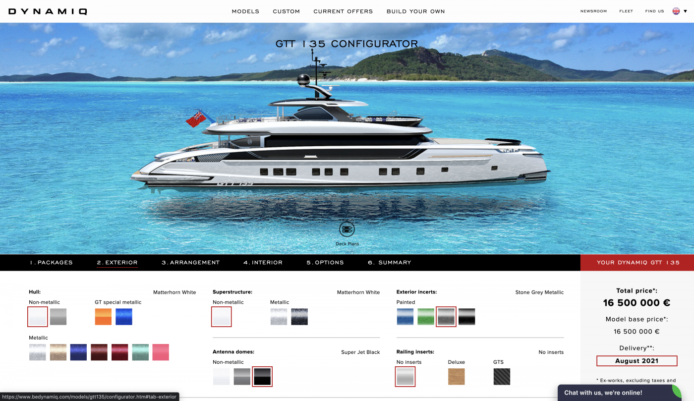 build your yacht online
