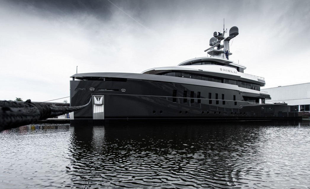 Feadship’s ‘Deep Sea’ 55m superyacht Shinkai launched in Aalsmeer