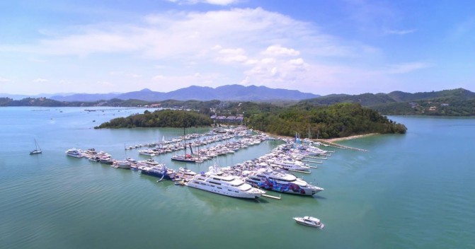 Yacht parking in Thailand