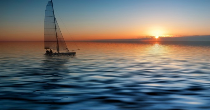 Cruise on a yacht in various weather conditions